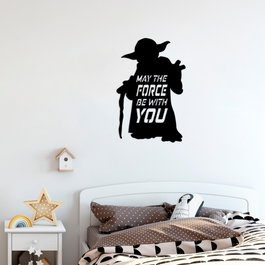 Wallity May The Force Be With You Escultura de pared de Metal Negro